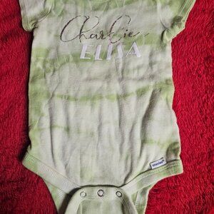 Gerber 3-6 Month Onesie, Short Sleeve Green Tie-Dye